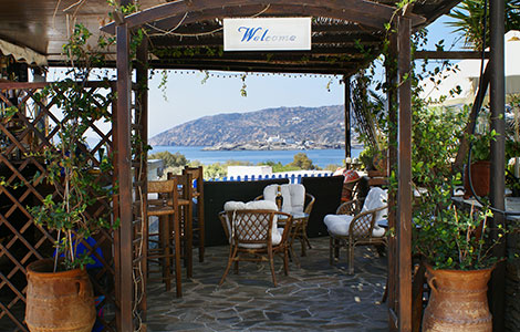 Lo snack bar dell'hotel Fasolou a Sifnos